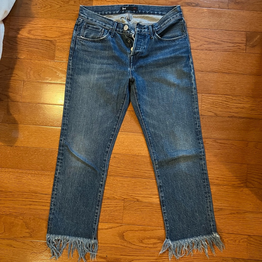 3X1 Denim Fringe jean in size 26